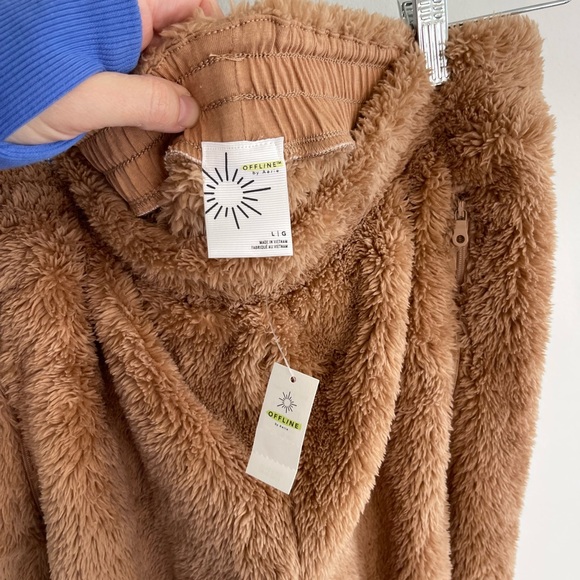 Offline by Aerie Cozy Fleece Joggers Size Large New With Tags - Picture 7 of 10